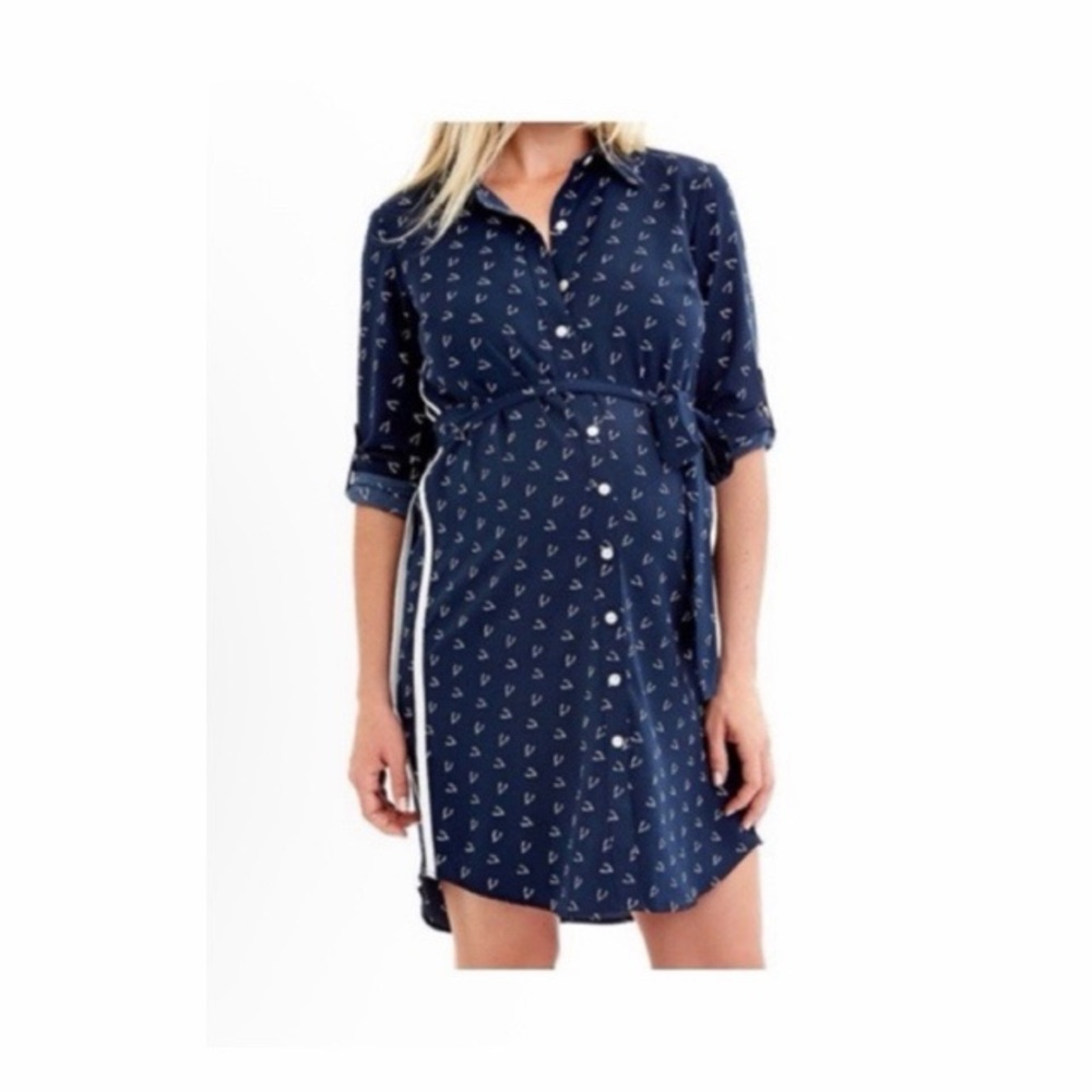 Rosie Pope‎ Wishbone maternity shirt dress